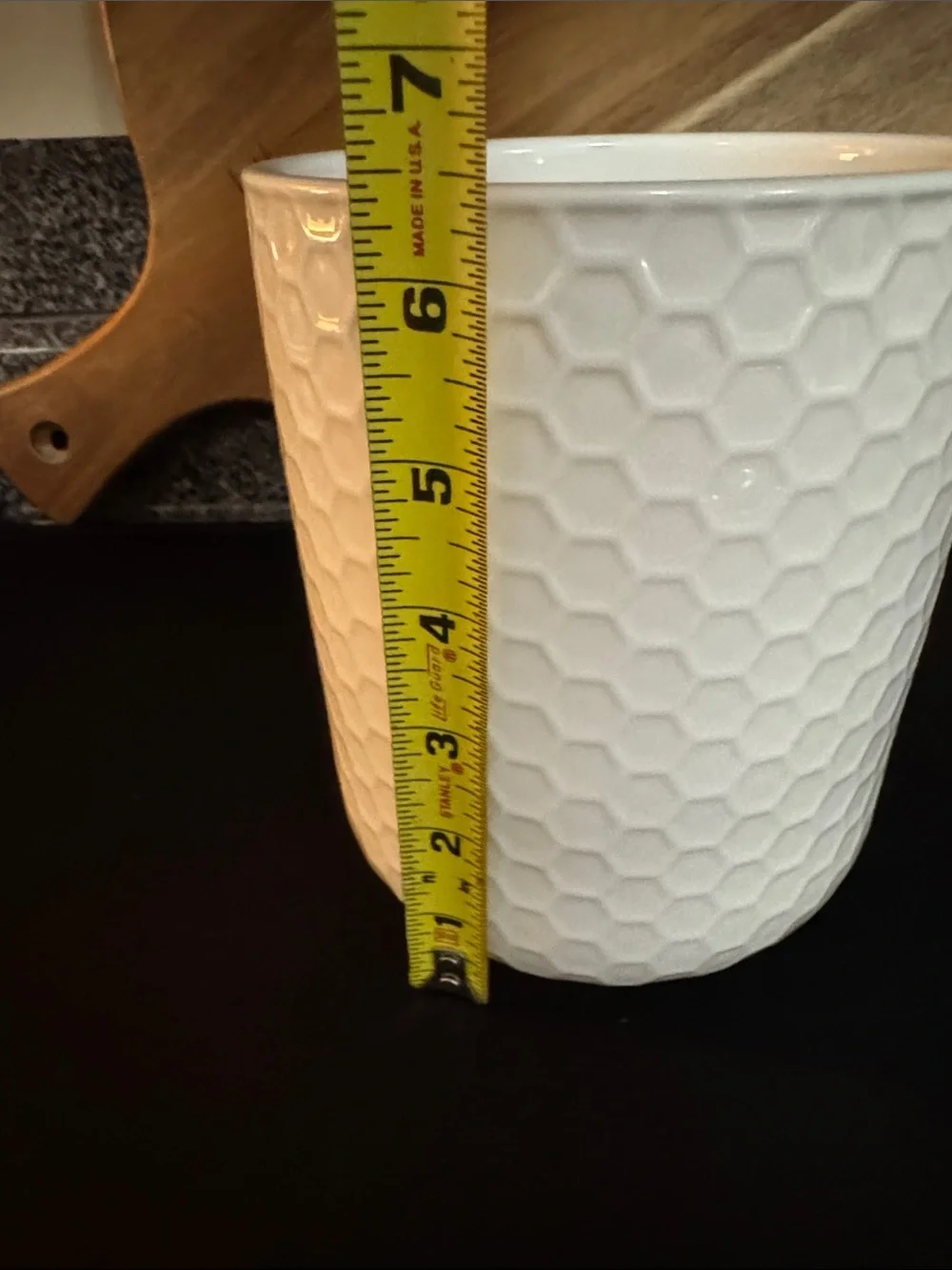 Circo White Honeycomb Ceramic Utensil Holder